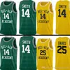 Fresh Prince of Bel-Air 14 Will Smith Jersey Bel-Air Academy Film Version Jersey # 25 Maillots Carlton Banks Vert Jaune Broderie Logos 89