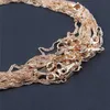 30pcs Trendy Alloy Water Wave Chain Necklace Womens Jewelry collars For Jewelry Making DIY Accessories