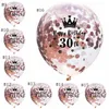 Ballons Feuille Confetti Ballons Transparents Numéro De Couronne Joyeux Anniversaire Ballon Décorations De Fête D'anniversaire 40 Modèles En Gros DHW3770