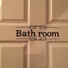 Vintage Wall Sticker Bathroom Decor Toilet Door Vinyl Decal Transfer Vintage Decoration Quote Wall Art