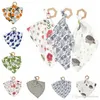 INS Baby Bibs Saliva Towel Newborn Burp Cloths Animals Flower Print Bandana Feeding Scarf Infant Chewable Jewelry Lovey Teether Toys BYP5043