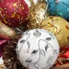 Boże Narodzenie Rhinestone Glitter Baubles Balki Xmas Drzewo Ornament Dekoracja 8cm Boże Narodzenie dekoracje do domu