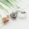 10pcs mieszane kolorowe serce Pearl Cage Medkalne wisiorki