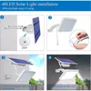 800lm Solar Garden Light 48leds IP65 Integrate Split Solar Street Lamp Adjustable Angle Outdoor Solar Wall Lights