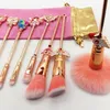 فرش مكياج Sakura Cardcaptor Sakura Cosmetics Brushes Magical Wand 8pcs Rose Gold Commetic Brushes لطيفًا