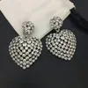 Moda Nowa Moda Wysokiej Jakości Luksusowe Projektant Kobiety Kolczyki Pełna Rhinestone Love Ear Clip Lover Panie Biżuteria Darmowa Wysyłka