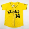 Bel-Air Academy Jersey # 14의 신선한 왕자는 스미스 야구 유니폼 S-XXXL