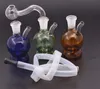 Mini-Taschen-Ölbrenner-Bong aus Glas für Bohrinseln. Kleine Bongs zum Rauchen von Wasserpfeifen, Dab-Rig, Aschefänger mit 10 mm männlichem Ölbrennerrohr aus Glas