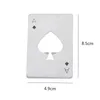 Creative Spade A Poker Card Beer Bottle Opener Stainless Steel Bottle Opener Black Silver Party Decor Bar Accessories