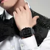 Mens Military 2018 Fashion LED Quartz Clock 50M Waterproof Dual Display Men039s Square Wristwatch Digital Sport Watch Box C196968040