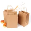 Moda Kağıt Tote Hediye Çantası Kolu Ile Düğün Ile Öğle Yemeği Kılıfı Çanta Alışveriş Torbaları Hediyeler için Düğün ve Alışveriş