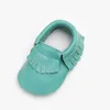 Multy Renk Bebek Moccasins Yumuşak Sole 100% Hakiki Deri İlk Yürüteç Ayakkabı Bebek Deri Yenidoğan Ayakkabı Püsküller Maccasions Ayakkabı V010