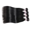 Ishow Body Wave Extensions 13x4 Kant Frontale Peruviaanse losse Diepe Kinky Krullend Menselijk Haarbundels met Sluiting Straight Water Voor Vrouwen Alle leeftijden Jet Black 8-28Inch