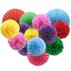 Paper Fan Flower Hanging Supplies Paper Ball Flower Fan Craft Decoration Baby Birthday Party Wedding Ceremony Party Background Decor