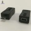 500pcs/lot Wholesale Micro USB Male to Mini 5pin Female Adapter Charger Connector Converter Adaptor