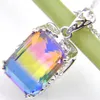 Mixed Watermelon Tourmaline Pendants Silver 925 Necklace Pendants Women Elegant Stylish Jewelry New