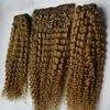 Hair Product Afro Kinky Curly Clip In Human Hair Extensions 100% Mongolian Remy Hair 8 Pieces And 100g/Set