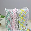 Ins Hot 2m lengte baby bed pluche kussens hek decor puur weven pluche knoop knoop krib bumper protector kinderkamer