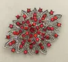 Broche de ramo de diamantes de imitación transparente chapado en plata de rodio con aspecto Vintage, alfileres de fiesta de graduación