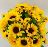 Konstgjorda blommor S Silk Sun Flower Silk Flowers Home Decoration Table Flowers Diy Wedding Decorations5068641