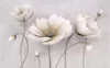 Personalizado Papel De Parede 3D Nórdico Elegante Flor Mármore Textura Sala de estar Quarto Fundo Decoração Da Parede Mural Papel De Parede