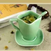 Longquan Flower Tea Cup z spodkiem Wysokiej jakości ceramiczny kubek herbaty z pokrywką Dekor Water Cup Prezent Office Prezent