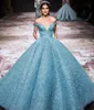Elie Saab 2019 Evening Dresses Off The Shoulder Plunging Neckline Lace Ball Gown Prom Dress Custom Floor Length Special Occasion Gowns