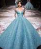 Elie Saab 2019 Evening Dresses Off The Shoulder Plunging Neckline Lace Ball Gown Prom Dress Custom Floor Length Special Occasion Gowns