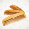 MOQ 50 PCS OEM Personnalisé Logo Fine Moins de Cheveux Bois Peignes Personnalisées Dual Action Bard Bard Bard pour Hommes Femmes