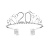 Verjaardag Kroon Digitale Hoed Rhinestone Haaraccessoires Bruid Banket Hoofdband Verjaardag Tiara Crystal Rhinestone Crown Groothandel
