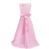 Neue Mädchen Party Kleid Kinder Ärmellose Spitze Lange Maxi Kleid Formale Mädchen Kleid Kinder Vestido Junior Kleidung