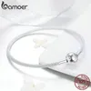 Bamoer clássico 100% 925 prata esterlina amor para sempre amor corrente pulseiras mulheres jóias de prata esterlina 17cm 19cm scb105 cx2006129682798