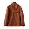 Yeni kapüşonlu yarım fermuarlı cep ceketleri gençlik moda Avrupa ve amerikan büyük boyutlu gündelik ceket erkek ceket kumaş erkek kılıf yağmur suyu anti sıçrama