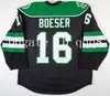 شمال داكوتا القتال Sioux Jerseys 11 زاك باريس 9 جوناثان تي نيوز 16 بروك بويزر 7 ت.ام Oshie 17 تايسون Jost Green White Hockey Jersey