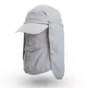 2020 mężczyzn Outdoor Fisherman Hat Professional Summer Hats Cap Ochrona Kobiet Kobiet Szyjka twarz Kapelusz przeciwsłoneczny Kapelusz Turing Visor Breatha7694567