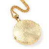 Personlig äkta guldpläterad bling diamant anpassad foto runda medaljong hängsmycke halsband kvadrat zirkonia diy smycken gåvor för män kvinnor