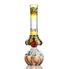 12,2 pouces Big Tall Hookahs Conduites d'eau en verre épais Tube droit Bong Champignon 18mm Bowl Joint Dab Rigs