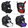 Gewatteerde Latex Rubber Rollenspel Hond Masker Puppy Cosplay Volledige Hoofd + Oren 10 Kleuren1