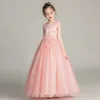 Розничное платье для маленьких девочек, длинное сетчатое свадебное платье с цветочной аппликацией, детские вечерние юбки принцессы с цветочной вышивкой, детский бутик3120552