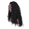 Perruques synthétiques avant de lacet pour les femmes noires Afro Kinky bouclés perruques de cheveux longs avec capuchon de perruque gratuit résistance à la chaleur fibre haute température