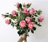 Wholesale Real Touch Artificial Rose Flower silk rose flowers artificial flower wedding flowers Wedding Decoration flowers 66cm height