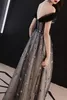 Unique Design Pretty Star Prom Gown Women Off-shoulders Long Evening Dress robe de soiree Custom Made