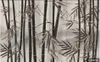papel de parede para paredes 3 d para sala de estar retro de bambu Papéis de parede arte fundo da floresta sofá TV