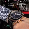 Mężczyzna Zegarek VK64 Chronograph Wristwatches Rose Gold Shell Silikon Pasek 5 ATM Wodoodporny Luminous Pointer Montre De Luxe