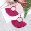 Nouveau design dames gland boucle d'oreille style bohème femmes à la main élégant boucles d'oreilles secteur suspendus boucles d'oreilles gland pendentif