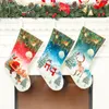 Medias colgantes de Navidad Papá Noel Medias de árbol de Navidad Decoración Niños Bolsas de regalo de dulces Decoraciones navideñas para el hogar