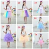 Girl Unicorn Dresses Princess Girls Cosplay Dress Up Costume Kids Party Tutu Gown Clothing Children Flower Clothes dress KKA6568