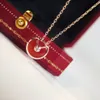 Fashion - Collier de luxe GEM Collier blanc rouge Collier blanc S925 Sterling argenté plaqué 18k Gold mariage collier de mariage accessoires