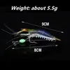 7 가지 색상 혼합 9cm 5 5G 빛나는 새우 실리콘 소프트 미끼 루어 싱글 후크 낚시 후크 피쉬 훅스 페스카 태클 KL 55227V