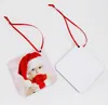 Sublimation Christmas Ornaments White Blanks Pendant Double Sides Sublimated Christmas Decoration DIY Festival Decors A02